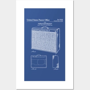 Guitar Amp Patent - Guitarist Band Musician Art - Blueprint Posters and Art